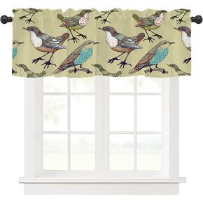 Kitchen Curtains Valances, Rod Pocket Valances for Windows, Small Window Treatment Valances for Window, Living Room, Bedroom, Bathroom, 1 Panel, 54" W x 18" L, Sunflowers