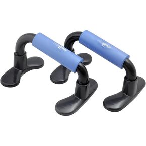 Push Up Handles with Non Slip Foam - Portable, Durable, Lightweight, Compact for Back, Shoulders, Dips, V-Sits - Strength Training and Press Pull Core Exercise - Home Gym equipment