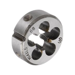uxcell M14 x 1.5 Metric Round Die, Machine Thread Right Hand Threading Die, Alloy Steel Screw Thread Cutting Die