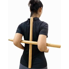 Yoga Stick | Multipurpose Wooden Pranayama Stick | Lung Opener for Fuller Breathing | Posture Corrector and Flexibility Enhancer | Detachable Robust Yoga Pole