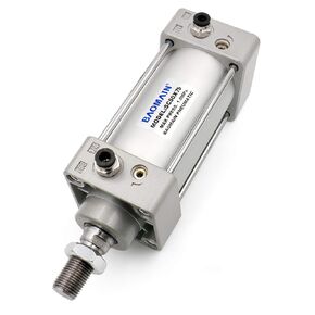 Baomain Pneumatic Air Cylinder SC 50 x 75 PT 1/4, Bore: 50mm(2"), Stroke: 75mm(3"), Screwed Piston Rod Dual Action 1 Mpa with 2 Fittings