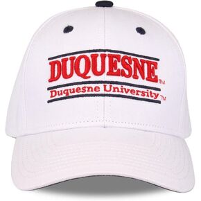 NCAA Duquesne Dukes Unisex NCAA The Game bar Design Hat, White, Adjustable
