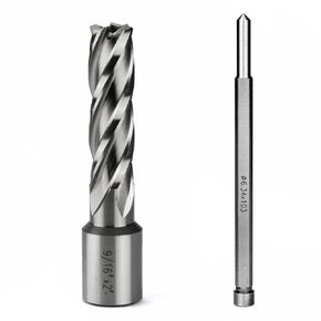 Annular Cutter 3/4 Inch Weldon Shank 9/16 Cutting Diameter 2 Cutting Depth Slugger Bits HSS Kit for Magnetic Drill Press