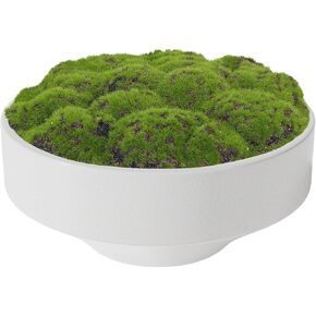 New Moss Bowl, Handmade Ceramic Bowl. 11" Artificial Moss Bowl Centerpiece for Home Decoration, Living Room, Office