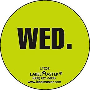 Labelmaster LT202 Wednesday Label (Pack of 500)