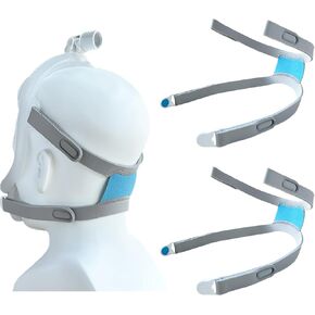 2 Packs Replacement Headgear Straps for Airfit F30i with Clips CPAP Nasal Mask Full Face Replace Part Adjustable Straps Compatibility with F30i Headgear(without Mask Frame)