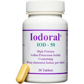 Iodoral IOD-50, High Potency Thyroid Support with Iodine, Iodide, and Potassium, 90 Tablets
