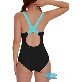 Beautikini Period Swimwear One Piece Racerback Training Bathing Suit Women Period Swimsuits for Teen Girls Ages 11-14