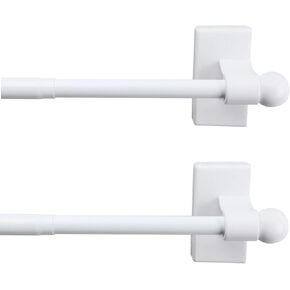 Rod Desyne 7/16 in Magnetic Rod (Set of 2), 48-84 inch, White