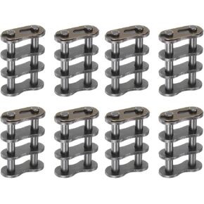 uxcell 8Pcs #60-2/12A-2 Double Roller Chain Connecting Links 19.05mm Pitch Carbon Steel Master Connector Link, Chain Master Links for 12A-2/#60-2 Chain