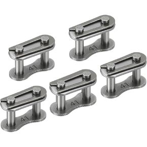 uxcell 5Pcs 085-1/#41-1 Roller Chain Connecting Links 1/2" Pitch Carbon Steel Master Connector Link, Chain Master Links for 085-1 Roller Chain