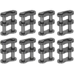uxcell 8Pcs #35-2/06C-2 Double Roller Chain Connecting Links 9.525mm Pitch Carbon Steel Master Connector Link, Chain Master Links for 06C-2/#35-2 Chain