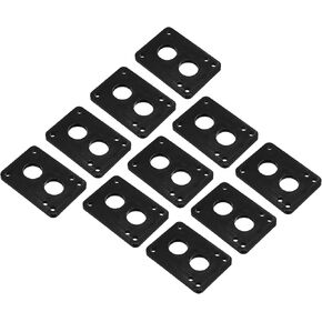 PATIKIL 1/4" Skateboard Riser Pads, 10 Pack PU 3x2 Skateboard Riser Pads Angled Wedge Shock Pads for Skateboard Truck, Black