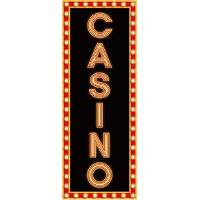 Casino Night Jointed Stand up Column Decors Las Vegas Banner Poker Night Sign Party Large Sign Game Cutouts Pull Down Cut Outs for Casino Themed Letter Accessories Retro Birthday Gift Club