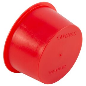 Caplugs Plastic Tapered Cap and Plug. T-254-S, PE-LD, Cap OD 1.384" Plug ID 1.6", Red (Pack of 20)