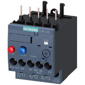 SIEMENS 3RU21161HB0 Thermal Overload Relay, 5.5 to 8.0 Amp, Class 10, Size S00, Contactor Mounting, Manual/Automatic Reset Screw Terminal