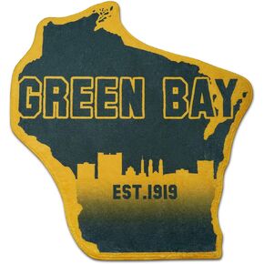 City Classic Team Year Football Bath Rug Football Color Style Floor Mat Door Mat for Football Fans Gifts, 29.52""*31.49"", Green Bay in Saudi Arabia