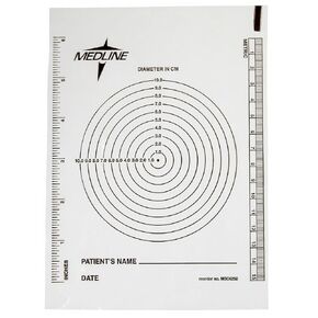 Medline Transparent Wound Measuring Assessment Bullseye (Pack of 250)