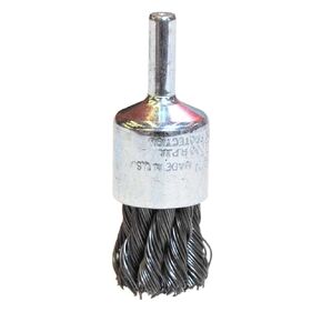 Weiler 10026 3/4" Knot Wire End Brush, .020" Steel Fill, Made in the USA