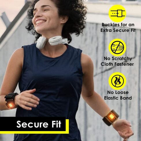 أوزان معصم قابلة للتعديل بوزن 1 رطل من ToneyWalkers مقاومة للماء، مجموعة من 2 أوزان قابلة للارتداء بإضاءة LED للتمرين في الهواء الطلق والمشي لمسافات طويلة والجري والمشي in Kuwait