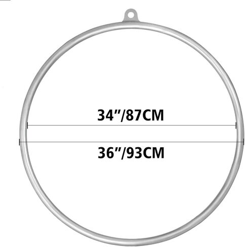 3ft/90cm ضياء ليرا هوب، 770 رطلا قوة الطوق الجوي اختبارها، نقطة واحدة معدات السيرك الجوية اليوغا هوب الرقص الجوي مجموعة حلقات السيرك، الشظية in Saudi Arabia