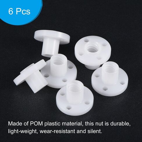 Uxcell T8 POM الرصاص المسمار شبه منحرف الجوز 2 مم الملعب 8 مم الرصاص للطابعة ثلاثية الأبعاد أسود 6 قطع in Kuwait