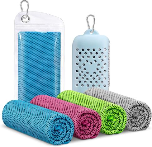 4 pack Cooling Towels for Neck: Cool Towel Workout sweat towel for Sports Gym, Grey in Kuwait