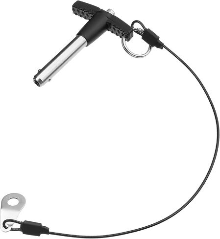 T Handle Quick Release Pin 3/8 Inch Diameter ,Stainless Steel Ball Locking Pin with Push Button Lanyard Cable Usable Length 3.94"(9.5*100mm) in Saudi Arabia