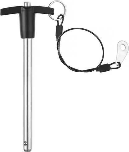 T Handle Quick Release Pin 3/8 Inch Diameter ,Stainless Steel Ball Locking Pin with Push Button Lanyard Cable Usable Length 3.94"(9.5*100mm) in Saudi Arabia