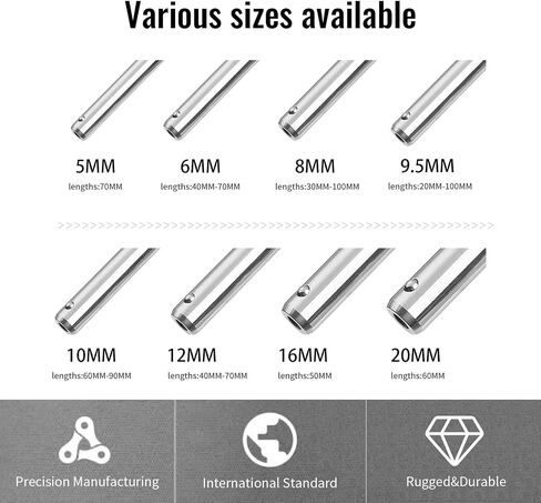 T Handle Quick Release Pin 3/8 Inch Diameter ,Stainless Steel Ball Locking Pin with Push Button Lanyard Cable Usable Length 3.94"(9.5*100mm) in Saudi Arabia