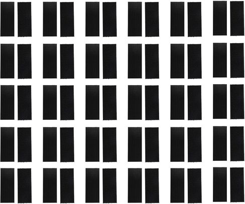 30 Pairs 1.3x3.2 Inch Hook and Loop Strips, Strong Back Adhesive Heavy Duty Double-Sided Interlocking Mounting Tape for Wall Hanging, Fabric, Sofa Couch Cushions, Rug(Black) in Saudi Arabia