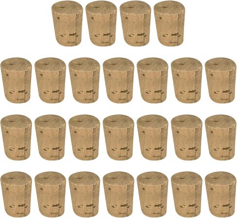 MECCANIXITY Tapered Cork, 19x14.7x23.8mm Natural Wooden Leakproof Soft Cork Stoppers for Wine Beer Bottle Crafts Corks Plug Replacement Laboratory Supplies, Dark Wood Color, Pack of 15 in Saudi Arabia
