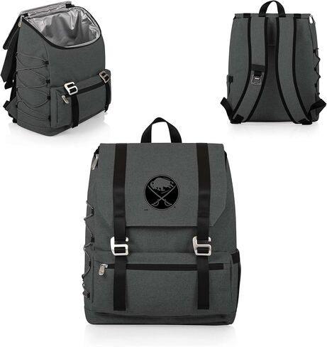 PICNIC TIME NHL Buffalo Sabres OTG Traverse Backpack Cooler, Soft Cooler Backpack, Hiking Backpack, (Heathered Gray) in Saudi Arabia