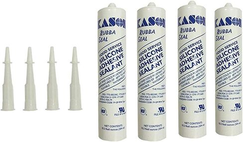Kason 3700 Series Rubbaseal Silicone Sealant, Pack of 4, Aluminum 10.3 oz. Tubes, 63700000003 in Saudi Arabia