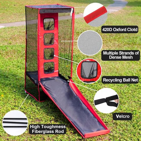 Golf Practice Chipping Net, Golf Hitting Training Golf Practice Net Indoor Backyard Home Chipping - 1 Golf Mat -5 Golf Balls - 1 Golf Tees- Golf Beginner Men Kids Indoor Outdoor Sports. in Saudi Arabia