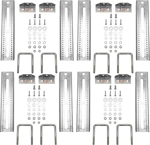 Extreme Max 3006.7047 10" Galvanized Swivel-Top Bunk Bracket with Hardware for 3" x 3" Trailer - 2-Pack in Saudi Arabia