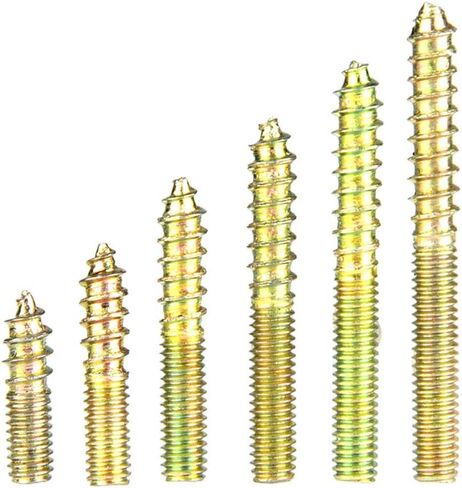 110pcs M4 Dowel Screw Double Ended Threaded Bolts Woodworking Furniture Connector Hanger Bolt 416/20/25/30/35/40mm in Saudi Arabia