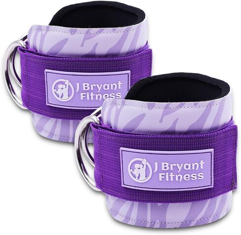 J Bryant 1pair Adjustable Fitness Ankle Straps Neoprene Padded Straps D-Ring for Cable Machine for Glute Workouts Exercises in Saudi Arabia