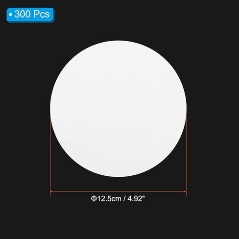 PATIKIL 300Pcs 12.5cm Qualitative Filter Paper Circles, Fast Speed Round Laboratory Filter Paper Chemical Industrial Oil Testing Funnel Filter Paper in Kuwait