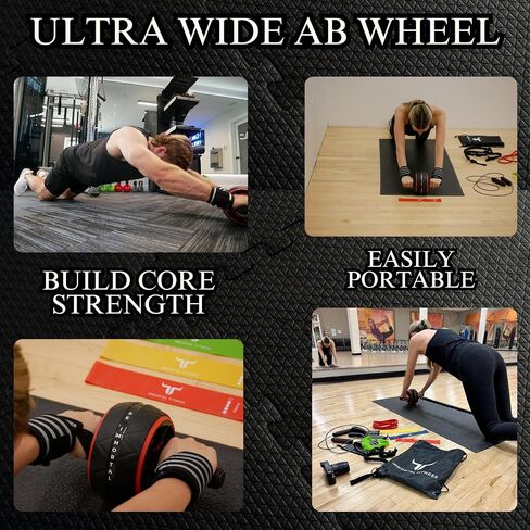 Portable Home Workout Resistance Set - Physical Therapy at Home - Resistance Bands, Jump Rope, Ab Wheel, Push-up Bars, and More! Great for Training at Home or on The Go in Saudi Arabia