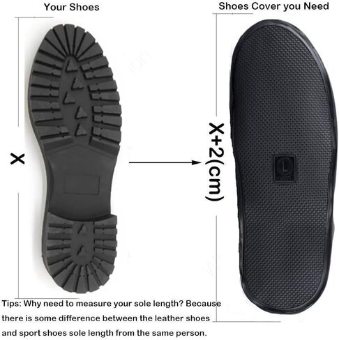 Waterproof Shoe Covers, Reusable Foldable Slip Proof Bottom Overshoes with Zipper, Keep Shoes Dry for Cycling Fishing Walking in Rain Snow and Mud in Kuwait