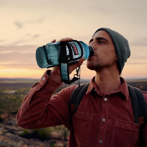NATURE PIONEOR Water Bottle Carrier with Strap - 25/32/40OZ Neoprene Water Bottle Sling Bag Sleeve Case with 2 Pockets in Saudi Arabia