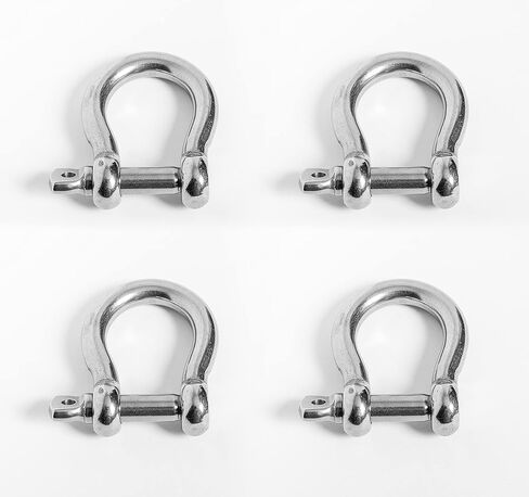 4 قطعة 1/4 "-Hi-Gear 316 الفولاذ المقاوم للصدأ البحرية القوس تكبل D-حلقة برغي دبوس clevis القوارب الثقيلة رفع تزوير الانتعاش in Kuwait