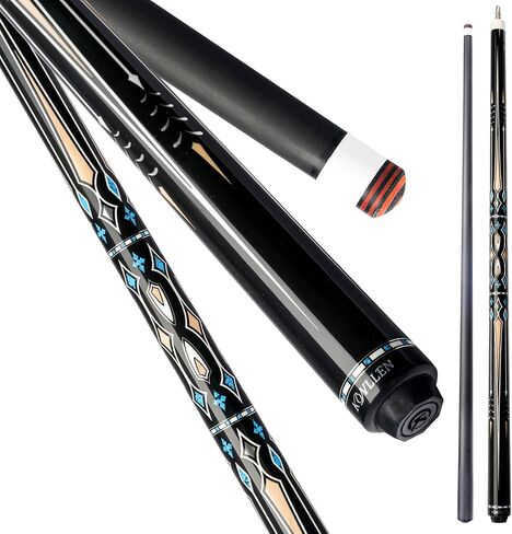 KONLLEN 3 Cushion Carom Cue Carbon Fiber Stick Technology Billiard Cue (Silver Ring Inlay,Carbon Fiber Shaft,142cm, 12mm 3c-Plus Tip, Radial Pin Joint, Adjustable Weight) in Saudi Arabia