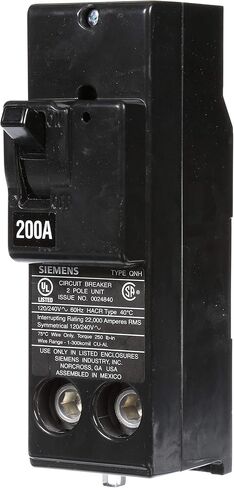 قاطع الدائرة Siemens QN2200H 200A مزدوج القطب 120/240 فولت 22 كيلو نوع QNH in Saudi Arabia