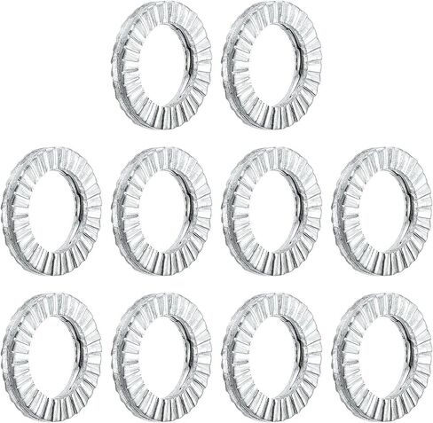 uxcell Wedge Locking Washers for M8 Bolts, 10pcs 304 Stainless Steel Washers Vibration Resistant Safety Washers in Saudi Arabia