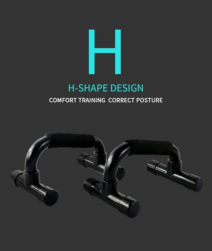 قضبان الدفع من جيم بوينت - مقبض تمرين رياضي منزلي مع قبضة إسفنجية مبطنة وهيكل قوي غير قابل للانزلاق - رائع لتمارين القوة - قضبان الدفع للرجال والنساء in Kuwait