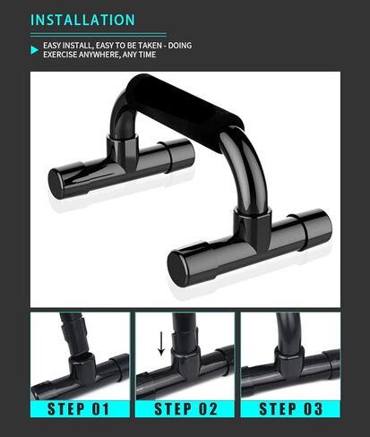 قضبان الدفع من جيم بوينت - مقبض تمرين رياضي منزلي مع قبضة إسفنجية مبطنة وهيكل قوي غير قابل للانزلاق - رائع لتمارين القوة - قضبان الدفع للرجال والنساء in Kuwait