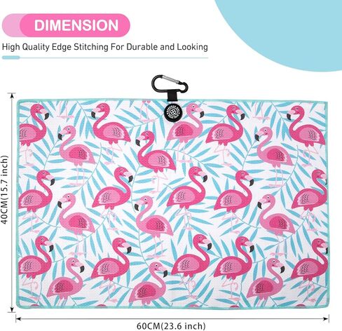 Magnetic Golf Towel for Men Women Golfer - Microfiber Golf Towel Magnet with Waffle Texture - Strengthen Magnet Golf Towels for Strong Hold to Metal Objects ((2.White w/Golfer)) in Saudi Arabia