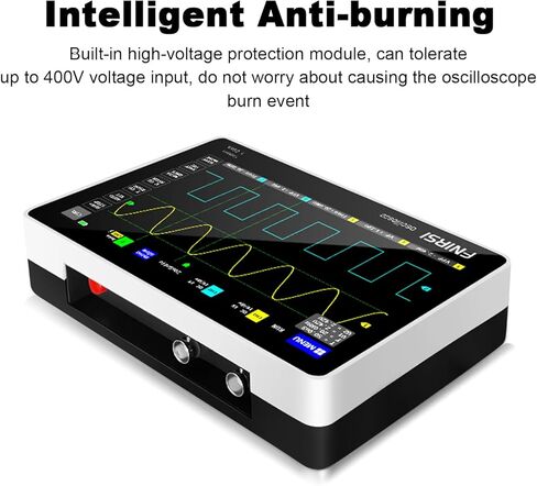 راسم الذبذبات الرقمي للكمبيوتر اللوحي 100 ميجا هرتز عرض النطاق الترددي، مجموعة راسم الذبذبات الرقمية المحمولة للتخزين 2 قناة، معدل أخذ العينات 1GSa/s، شاشة لمس TFT LCD مقاس 7 بوصات in Kuwait